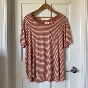 Pink striped tshirt